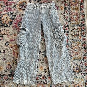 Wild Fable Black and White Striped Flare Jeans